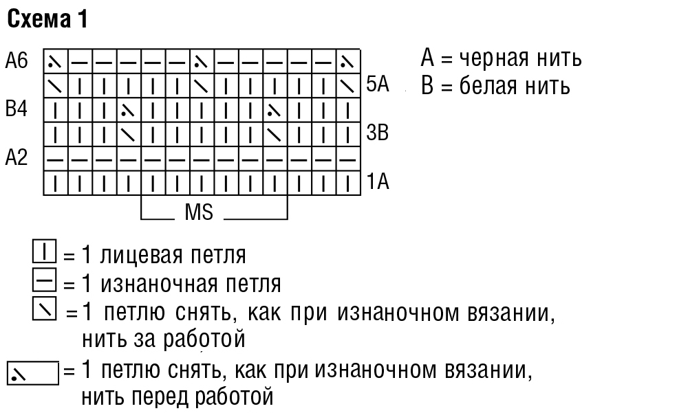 Двуцветный жакет с узором из вытянутых петель