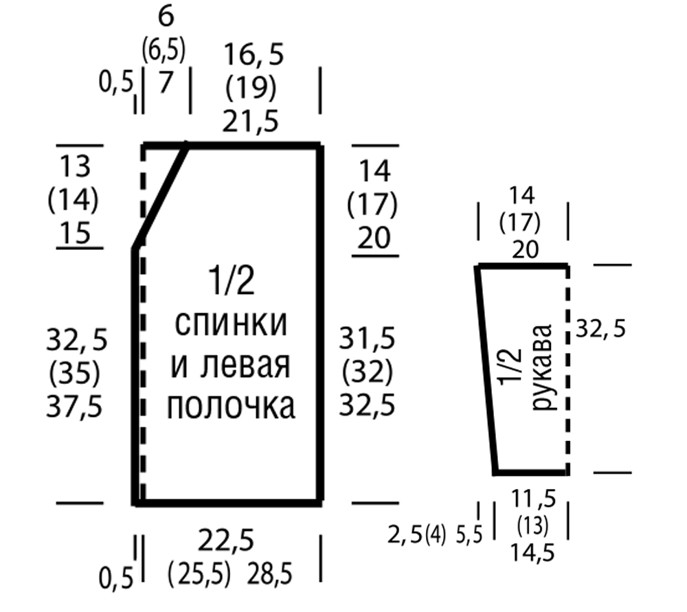 Жакет с волнистым узором