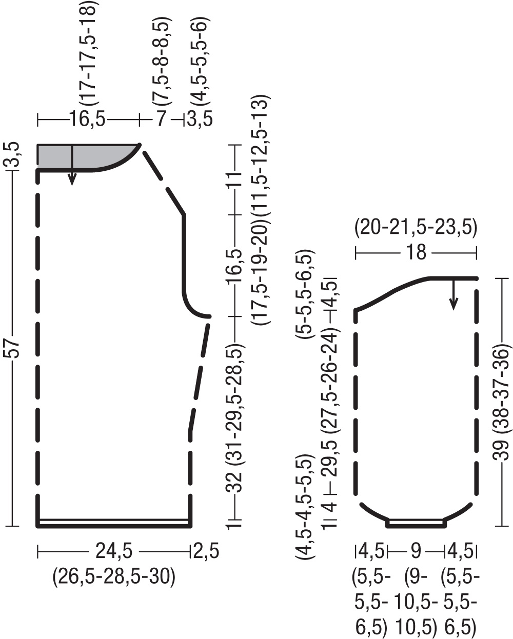 Джемпер с рельефными полосками