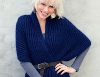 Связать модный жилет из мохера