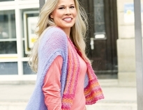 Связать модный жилет из мохера