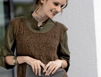 Связать модный жилет из мохера