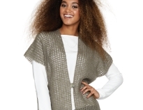 Связать модный жилет из мохера