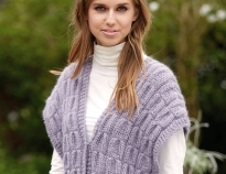 Связать модный жилет из мохера