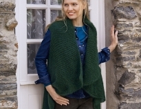 Связать модный жилет из мохера