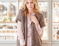 Связать модный жилет из мохера