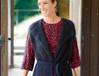 Связать модный жилет из мохера