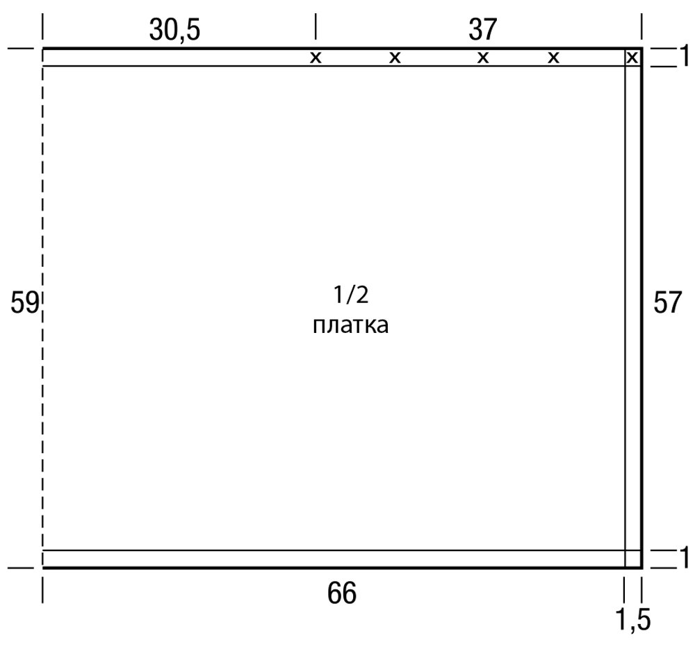 Парео схема вязания