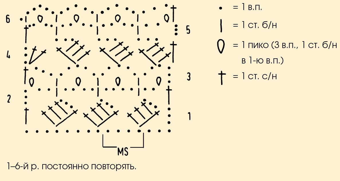 Пике схема крючком