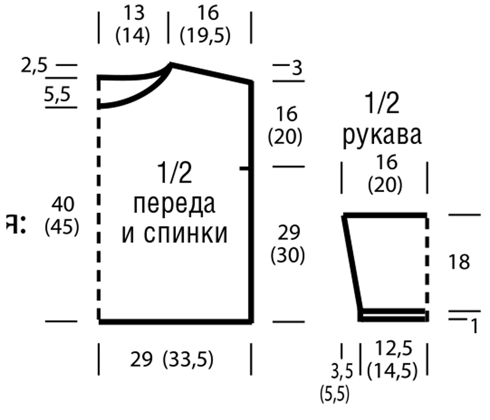 Схема полосатого свитера