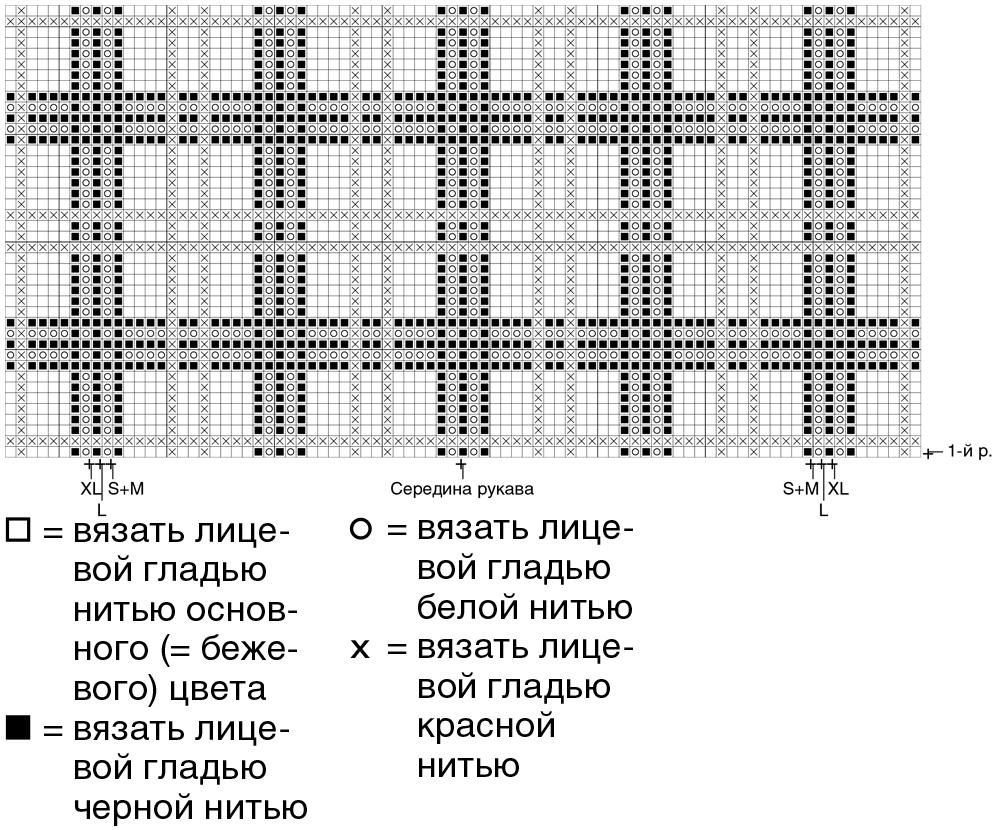 Схема кардигана из квадратов