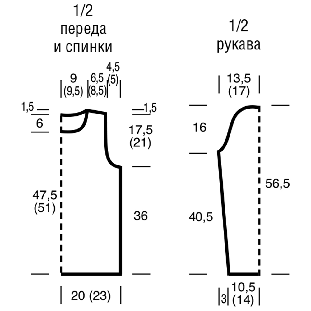 Схема вязания свитера сетки