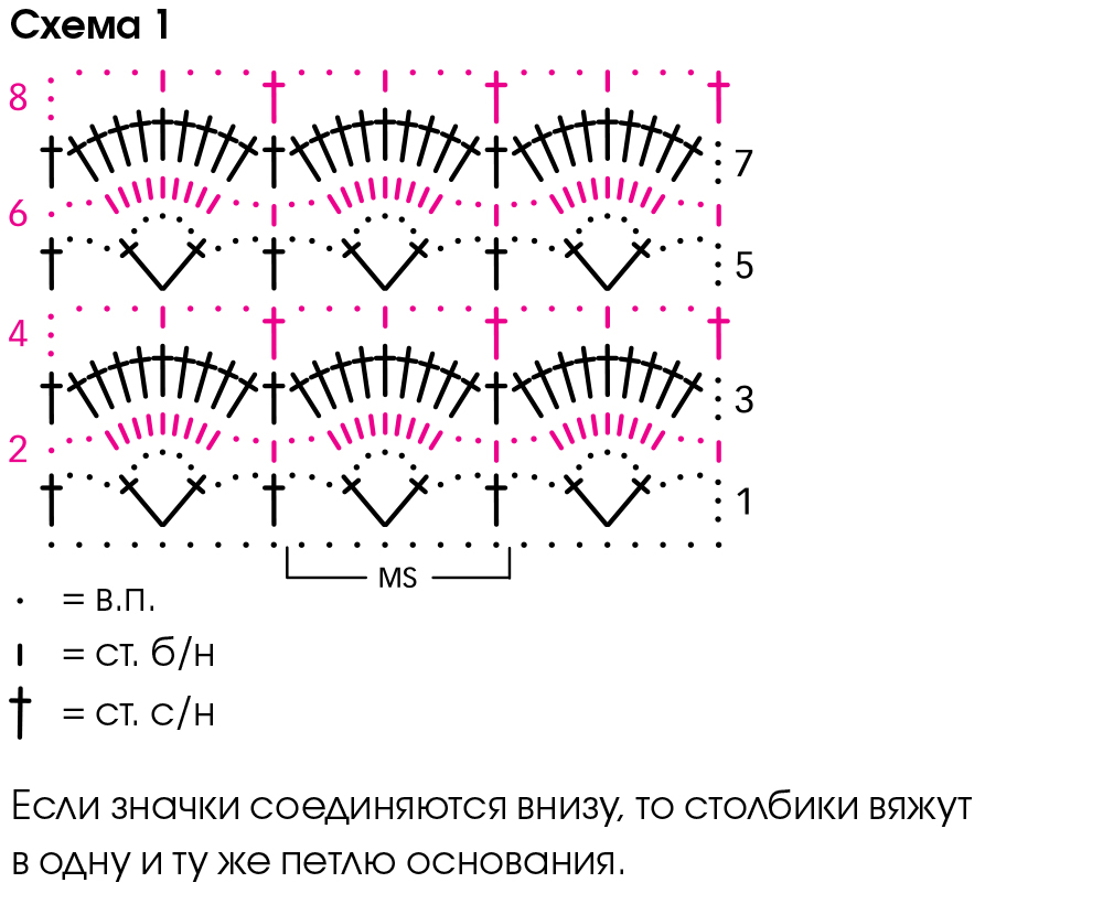 Схемы крючком арки